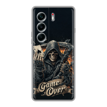 Силиконовый чехол на Tecno Camon 40 Pro 5G с принтом Скелет карты Силиконовый чехол на Tecno Camon 40 Pro 5G с принтом Скелет карты