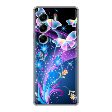 Силиконовый чехол на Tecno Camon 40 Pro 5G с принтом Бабочки Силиконовый чехол на Tecno Camon 40 Pro 5G с принтом Бабочки