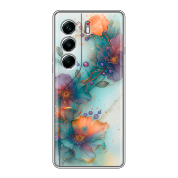 Силиконовый чехол на Tecno Camon 40 Pro 5G с принтом Акварельные цветы Силиконовый чехол на Tecno Camon 40 Pro 5G с принтом Акварельные цветы