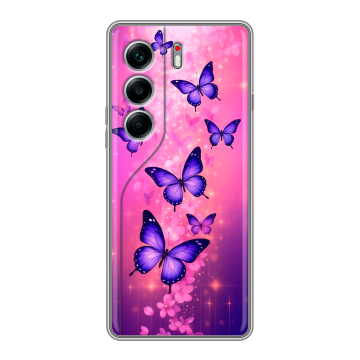 Силиконовый чехол на Tecno Camon 40 Pro 5G с принтом Бабочки Силиконовый чехол на Tecno Camon 40 Pro 5G с принтом Бабочки