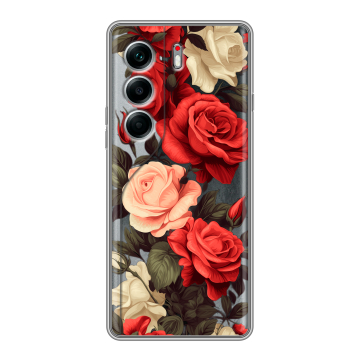 Силиконовый чехол на Tecno Camon 40 Pro 5G с принтом Розы Силиконовый чехол на Tecno Camon 40 Pro 5G с принтом Розы