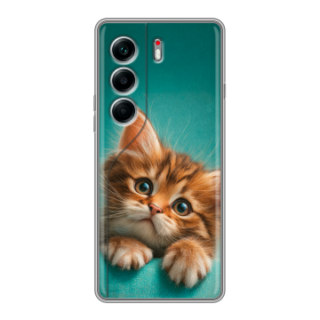 Силиконовый чехол на Tecno Camon 40 Pro 5G с принтом котенок