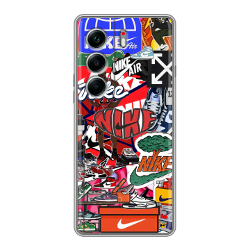 Силиконовый чехол на Tecno Camon 40 Pro 5G с принтом Найк Nike яркий Силиконовый чехол на Tecno Camon 40 Pro 5G с принтом Найк Nike яркий