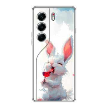 Силиконовый чехол на Tecno Camon 40 Pro 5G с принтом кролик зайчик Силиконовый чехол на Tecno Camon 40 Pro 5G с принтом кролик зайчик