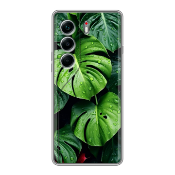 Силиконовый чехол на Tecno Camon 40 Pro 5G с принтом Листья Силиконовый чехол на Tecno Camon 40 Pro 5G с принтом Листья