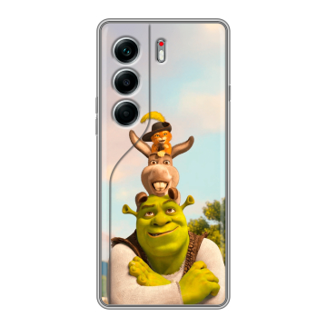 Силиконовый чехол на Tecno Camon 40 Pro 5G с принтом Шрек Shrek