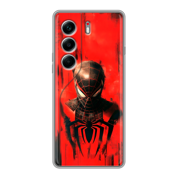Силиконовый чехол на Tecno Camon 40 Pro 5G с принтом человек паук spiderman