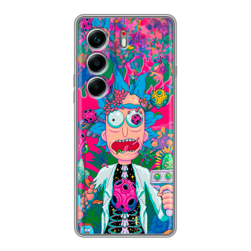 Силиконовый чехол на Tecno Camon 40 Pro 5G с принтом Рик и Морти Rick Morty