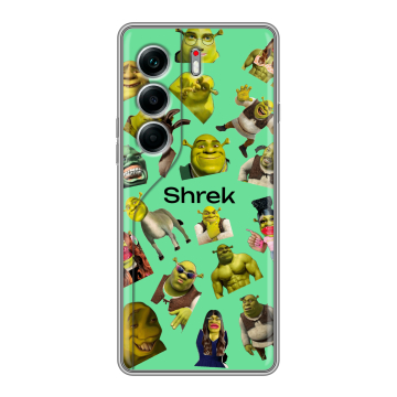 Силиконовый чехол на Tecno Camon 40 Pro 5G с принтом Шрек Shrek