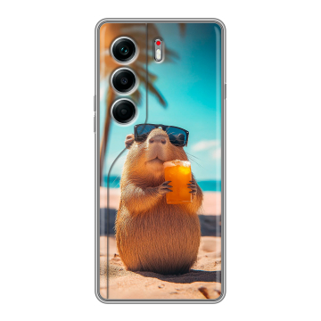 Силиконовый чехол на Tecno Camon 40 Pro 5G с принтом Капибара Силиконовый чехол на Tecno Camon 40 Pro 5G с принтом Капибара