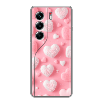 Силиконовый чехол на Tecno Camon 40 Pro 5G с принтом Сердечки