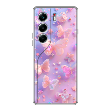 Силиконовый чехол на Tecno Camon 40 Pro 5G с принтом Бабочки Силиконовый чехол на Tecno Camon 40 Pro 5G с принтом Бабочки