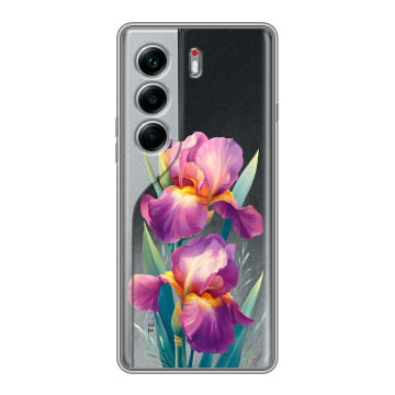 Силиконовый чехол на Tecno Camon 40 Pro 5G с принтом Цветы орхидеи