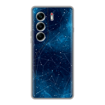 Силиконовый чехол на Tecno Camon 40 Pro 5G с принтом Космос звезды