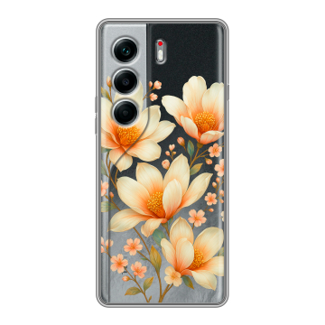 Силиконовый чехол на Tecno Camon 40 Pro 5G с принтом Цветы
