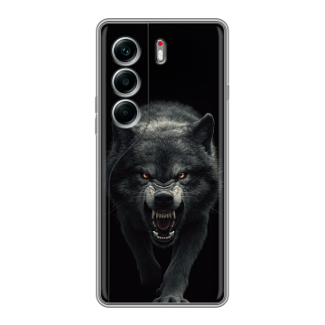 Силиконовый чехол на Tecno Camon 40 Pro 5G с принтом Волк
