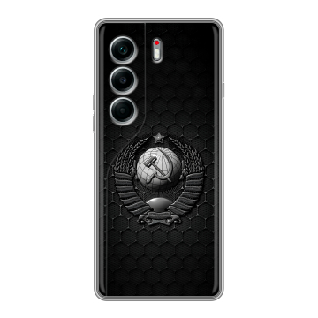 Силиконовый чехол на Tecno Camon 40 Pro 5G с принтом Герб Флаг СССР Силиконовый чехол на Tecno Camon 40 Pro 5G с принтом Герб Флаг СССР