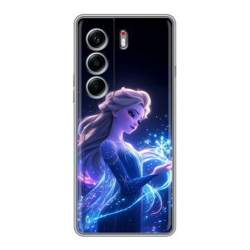 Силиконовый чехол на Tecno Camon 40 Pro 5G с принтом Холодное сердце Frozen