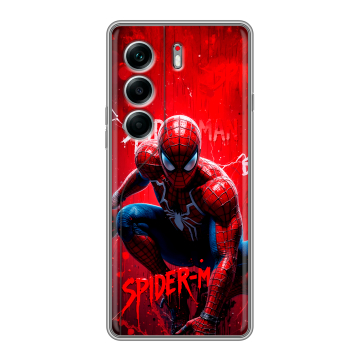 Силиконовый чехол на Tecno Camon 40 Pro 5G с принтом Spiderman Человек паук Силиконовый чехол на Tecno Camon 40 Pro 5G с принтом Spiderman Человек паук