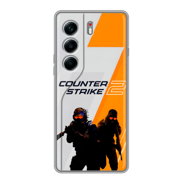 Силиконовый чехол на Tecno Camon 40 Pro 5G с принтом Counter Strike