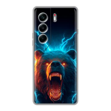 Силиконовый чехол на Tecno Camon 40 Pro 5G с принтом Медведь