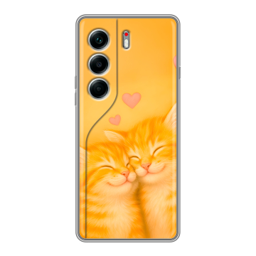 Силиконовый чехол на Tecno Camon 40 Pro 5G с принтом Милые котята Силиконовый чехол на Tecno Camon 40 Pro 5G с принтом Милые котята