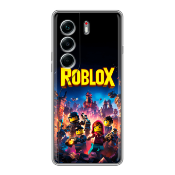 Силиконовый чехол на Tecno Camon 40 Pro 5G с принтом Roblox Роблокс