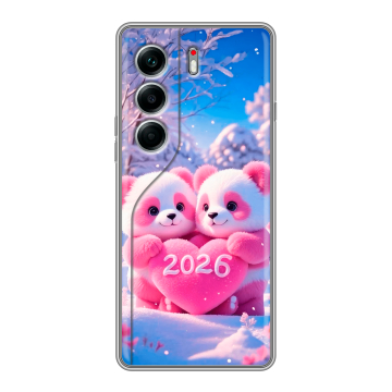 Силиконовый чехол на Tecno Camon 40 Pro 5G с принтом Новый год