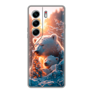 Силиконовый чехол на Tecno Camon 40 Pro 5G с принтом Новый год