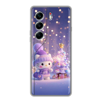 Силиконовый чехол на Tecno Camon 40 Pro 5G с принтом Новый год