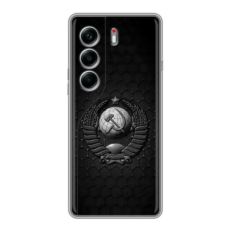 Силиконовый чехол на Tecno Camon 40 Pro 5G с принтом Герб Флаг СССР Силиконовый чехол на Tecno Camon 40 Pro 5G с принтом Герб Флаг СССР