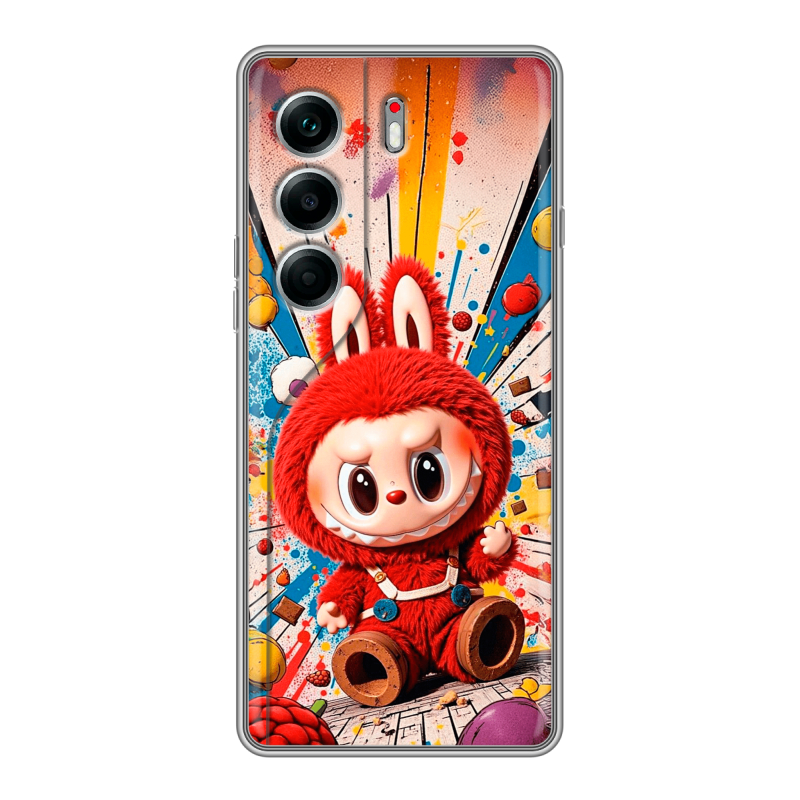 Силиконовый чехол на Tecno Camon 40 Pro 5G с принтом Labubu Лабубу Силиконовый чехол на Tecno Camon 40 Pro 5G с принтом Labubu Лабубу
