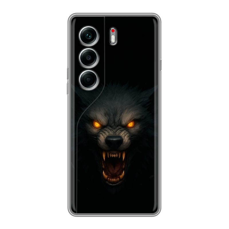 Силиконовый чехол на Tecno Camon 40 Pro 5G с принтом Волк Силиконовый чехол на Tecno Camon 40 Pro 5G с принтом Волк