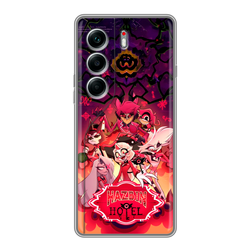 Силиконовый чехол на Tecno Camon 40 Pro 5G с принтом Hazbin Hotel Отель Хазбин Силиконовый чехол на Tecno Camon 40 Pro 5G с принтом Hazbin Hotel Отель Хазбин