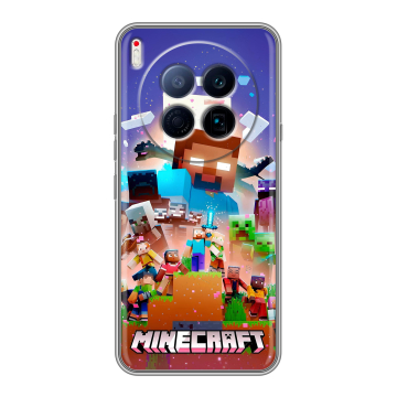 Силиконовый чехол на Tecno Camon 40 Premier 5G с принтом Майнкрафт Minecraft