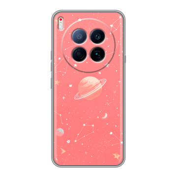 Силиконовый чехол на Tecno Camon 40 Premier 5G с принтом Розовый космос