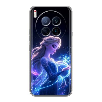 Силиконовый чехол на Tecno Camon 40 Premier 5G с принтом Холодное сердце Frozen