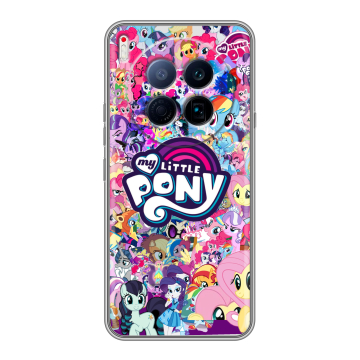 Силиконовый чехол на Tecno Camon 40 Premier 5G с принтом My little pony Дружба чудо