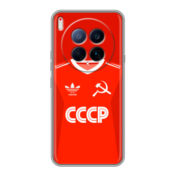 Силиконовый чехол на Tecno Camon 40 Premier 5G с принтом Флаг Герб СССР Силиконовый чехол на Tecno Camon 40 Premier 5G с принтом Флаг Герб СССР