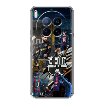 Силиконовый чехол на Tecno Camon 40 Premier 5G с принтом Messi Barcelona