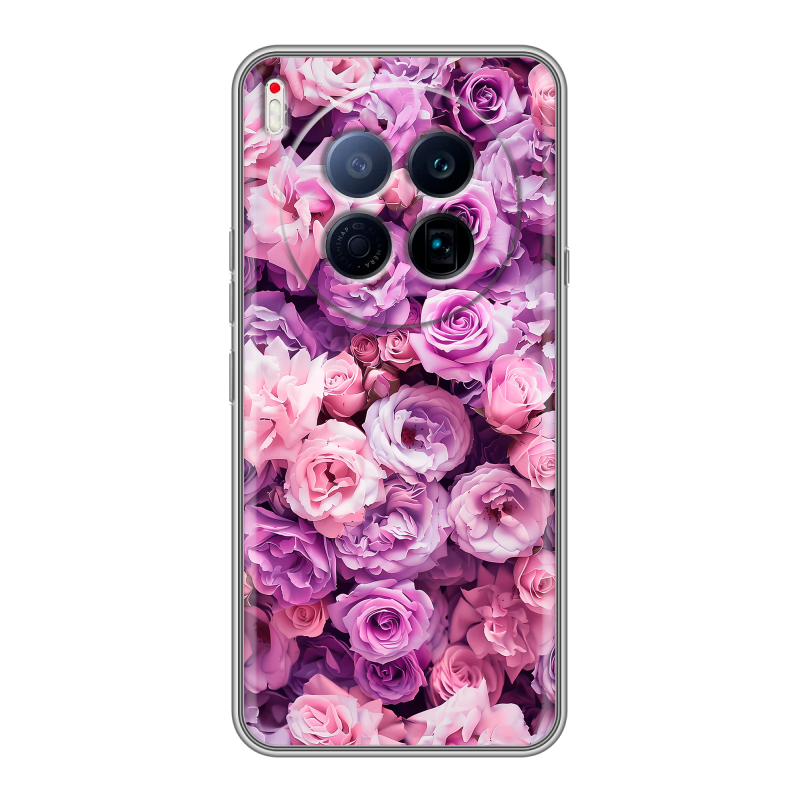 Силиконовый чехол на Tecno Camon 40 Premier 5G с принтом лавандовые розы Силиконовый чехол на Tecno Camon 40 Premier 5G с принтом лавандовые розы