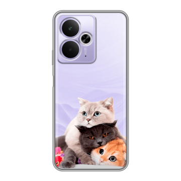Силиконовый чехол на Realme 14T 5G с принтом Кошки
