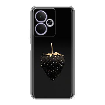 Силиконовый чехол на Realme 14T 5G с принтом Черная клубника
