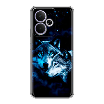 Силиконовый чехол на Realme 14T 5G с принтом Волки
