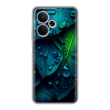 Силиконовый чехол на Realme 14T 5G с принтом Листья Силиконовый чехол на Realme 14T 5G с принтом Листья