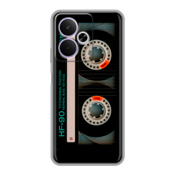 Силиконовый чехол на Realme 14T 5G с принтом Кассета