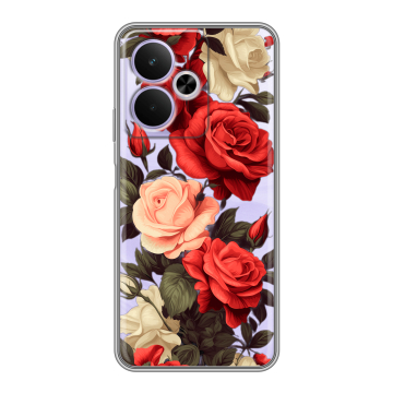 Силиконовый чехол на Realme 14T 5G с принтом Розы