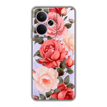 Силиконовый чехол на Realme 14T 5G с принтом Розы Силиконовый чехол на Realme 14T 5G с принтом Розы