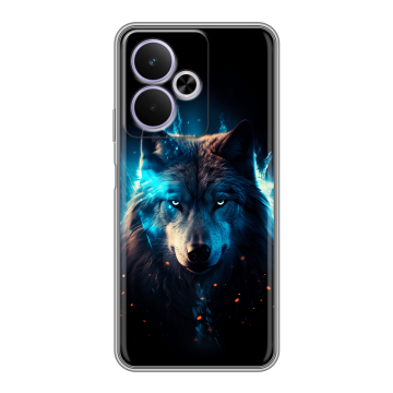 Силиконовый чехол на Realme 14T 5G с принтом Волк ночной