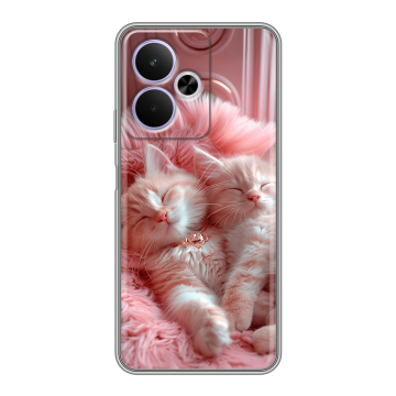 Силиконовый чехол на Realme 14T 5G с принтом котята котики